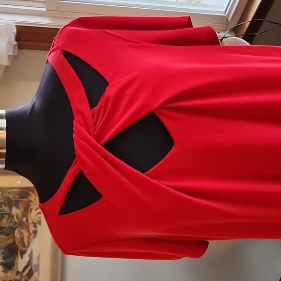 Women's red blouse by rendezvous size 3X - Picture 2 of 7